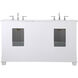 Wesley 60 X 22 X 35 inch White Vanity Sink Set