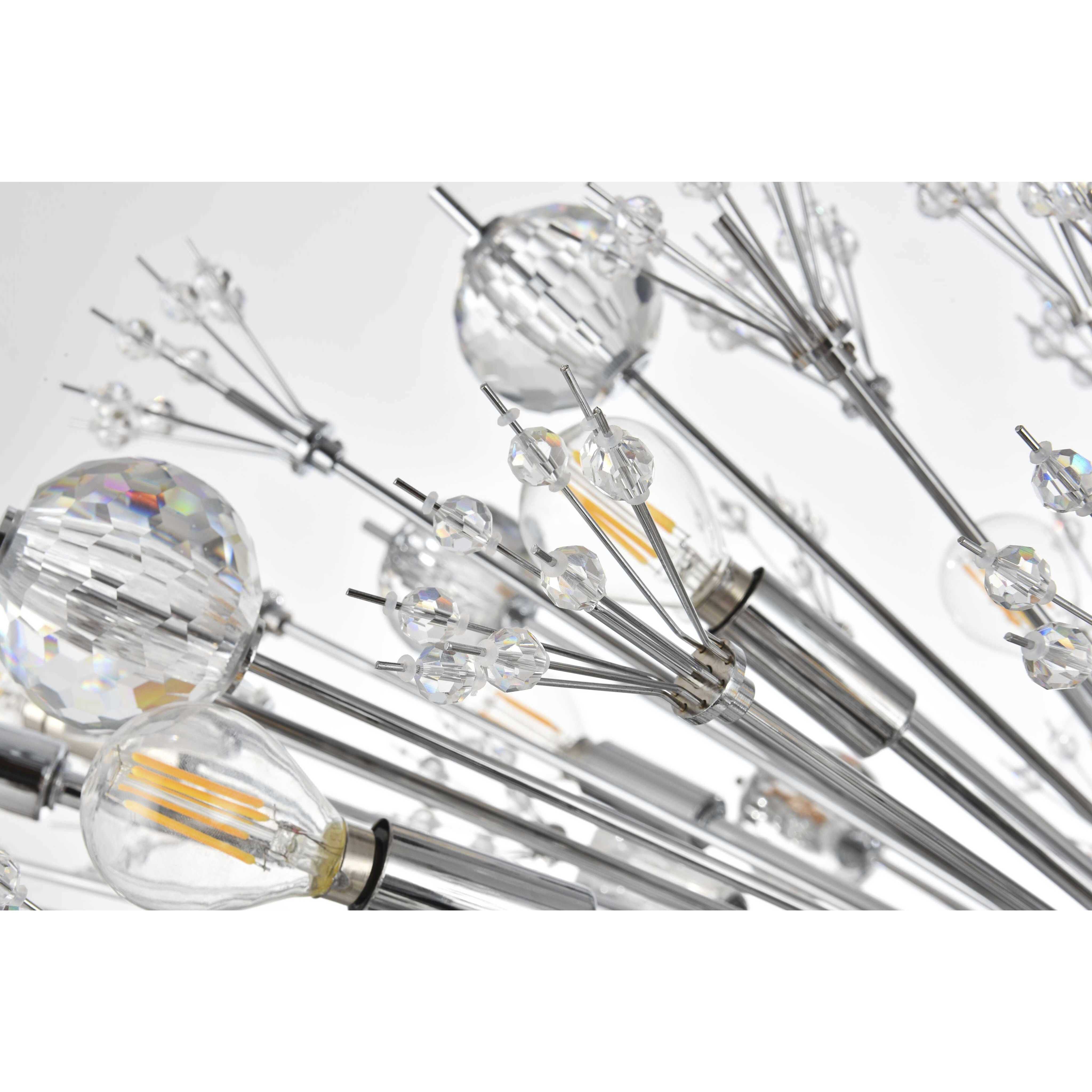 Vera 38 Light 25 inch Chrome Pendant Ceiling Light