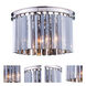 Sydney 3 Light 16 inch Polished Nickel Flush Mount Ceiling Light in Silver Shade, Urban Classic