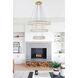 Monroe LED 32 inch Gold Pendant Ceiling Light