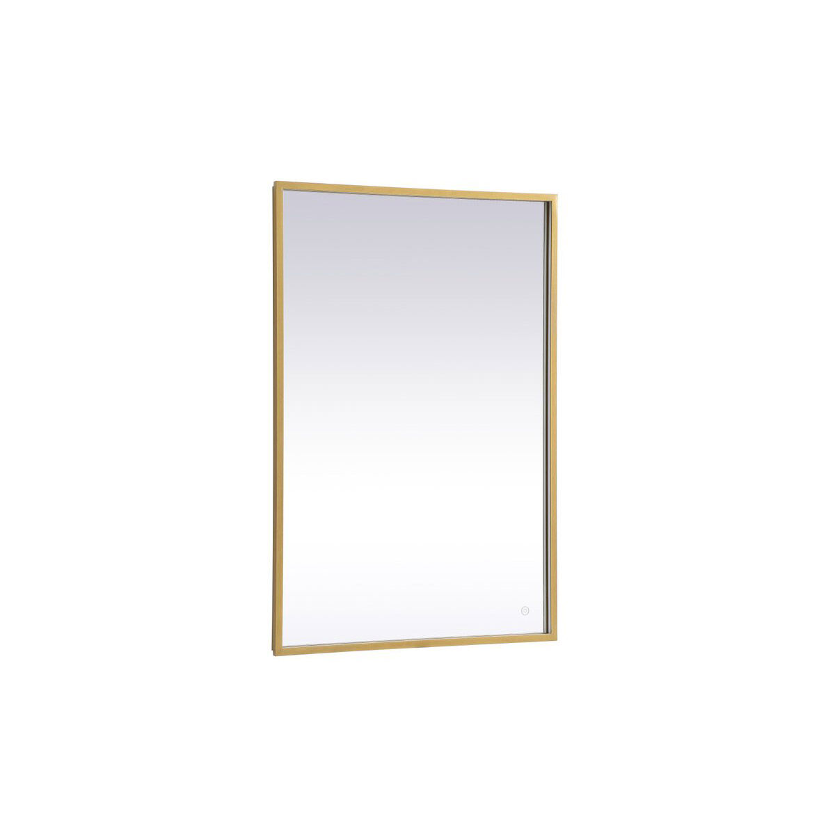 Pier 30 X 27 inch Brass LED Mirror