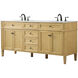 Park Avenue 72 X 22 X 35 inch Natural Wood Vanity Sink Set