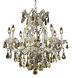 Maria Theresa 9 Light 26 inch Chrome Dining Chandelier Ceiling Light in Golden Teak
