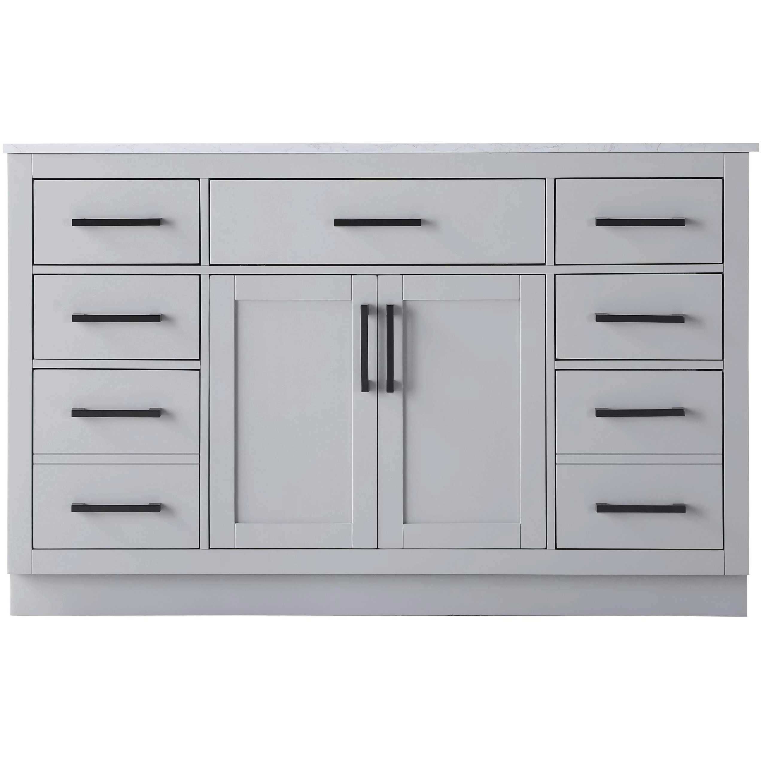 Alden 54 X 35 inch Grey Bathroom Vanity Cabinet