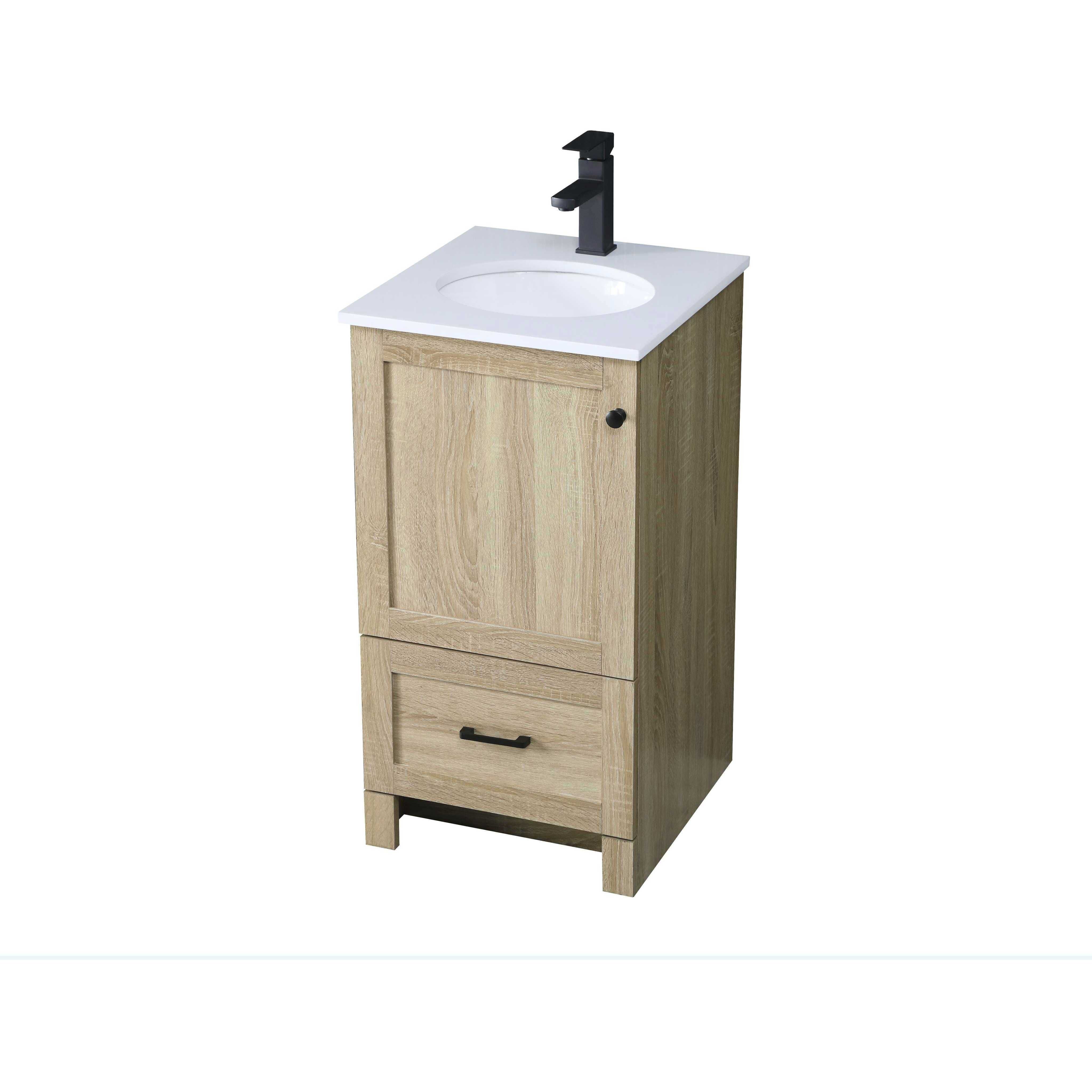 Soma 18 X 34 inch Mango Wood Bathroom Vanity Cabinet