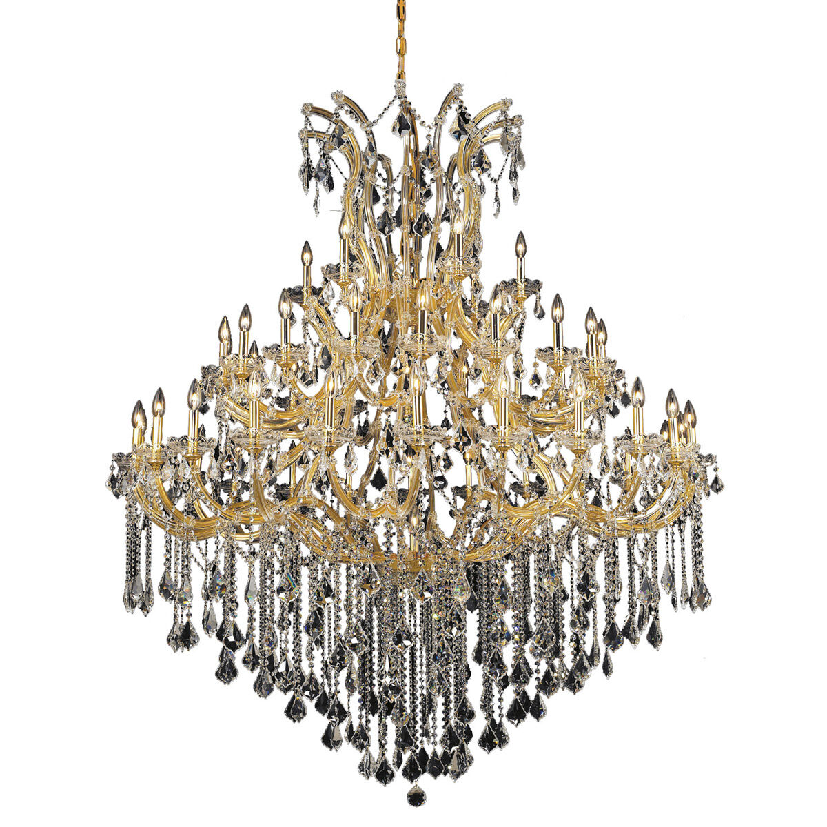 Maria Theresa 49 Light 60 inch Gold Foyer Ceiling Light in Clear, Royal Cut