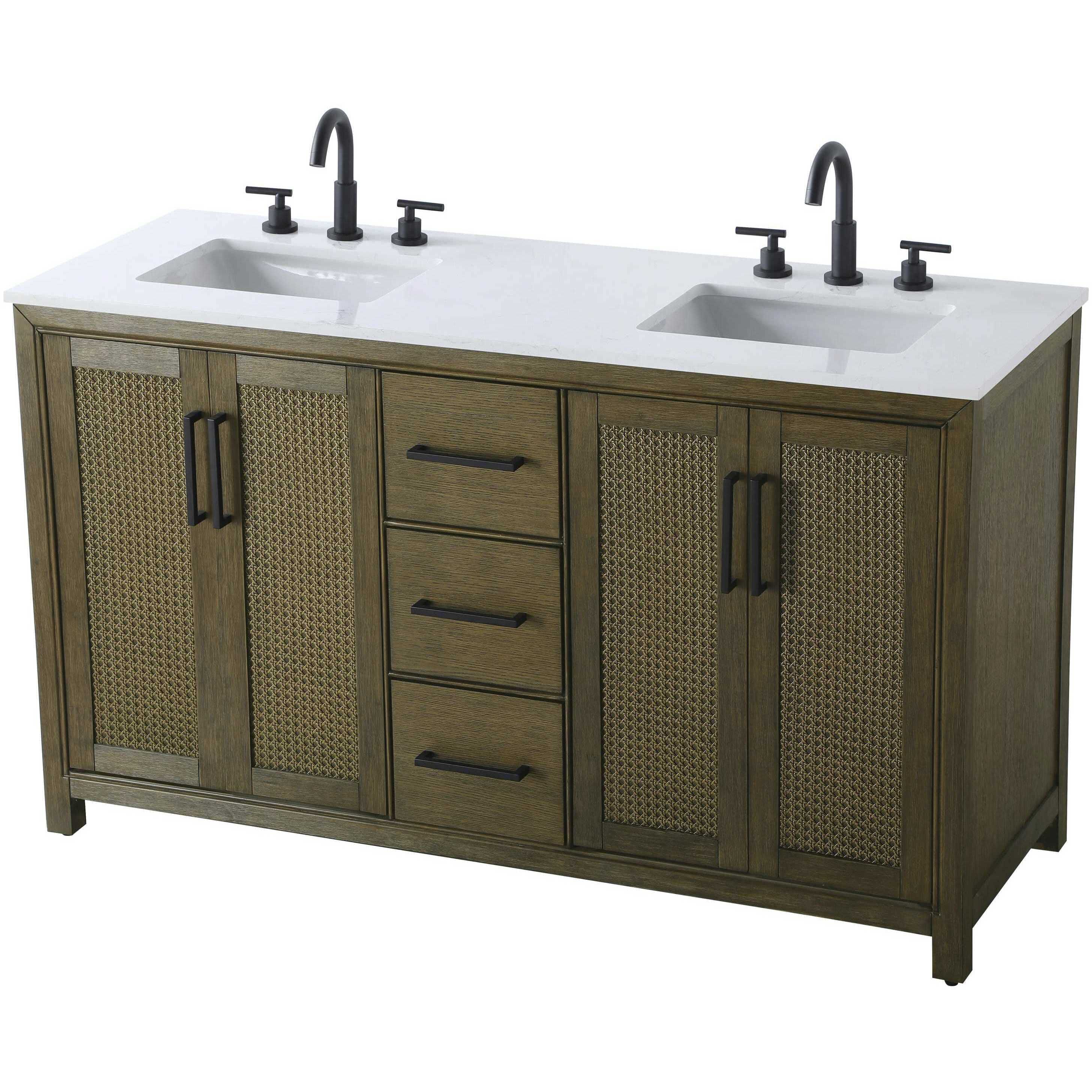 Alina 60 X 34 inch Hazel Oak Bathroom Vanity Cabinet