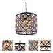 Madison 4 Light 14 inch Matte Black Pendant Ceiling Light in Golden Teak, Urban Classic