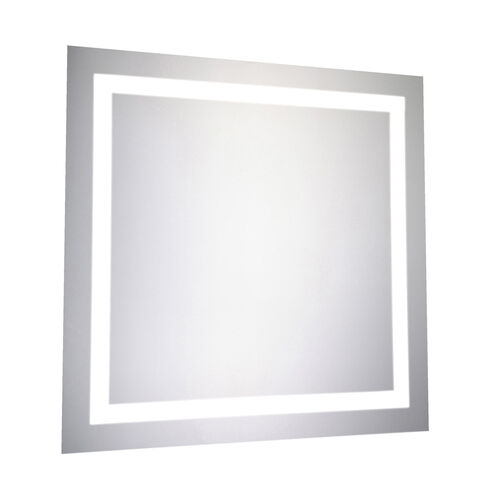 Nova 28 X 28 inch Glossy White Lighted Wall Mirror in 5000K, Dimmable, 5000K, Square, Fog Free
