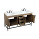 Eugene 60 X 22 X 33.5 inch Natural Oak Vanity Sink Set