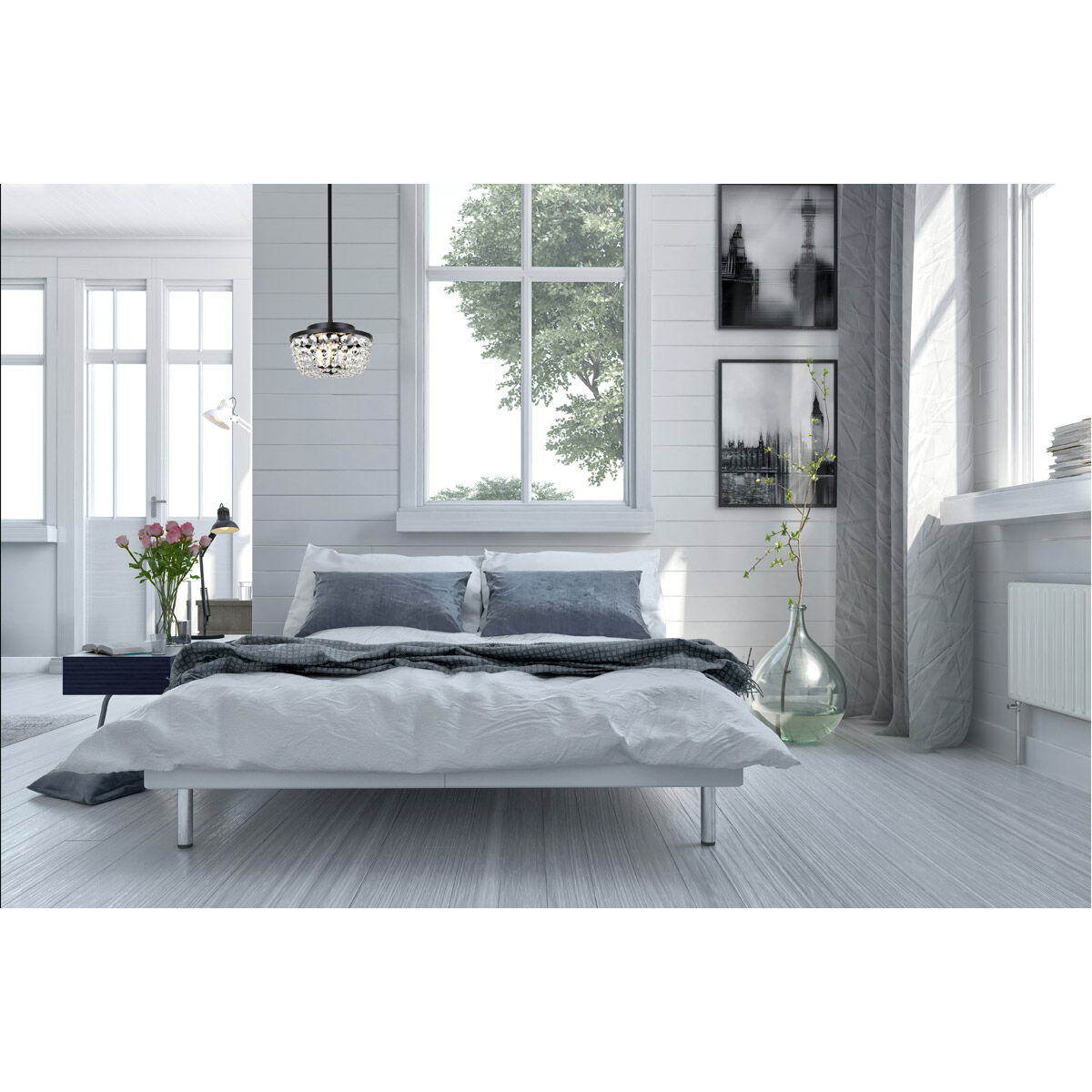 Gianna 3 Light 10 inch Black Pendant Ceiling Light