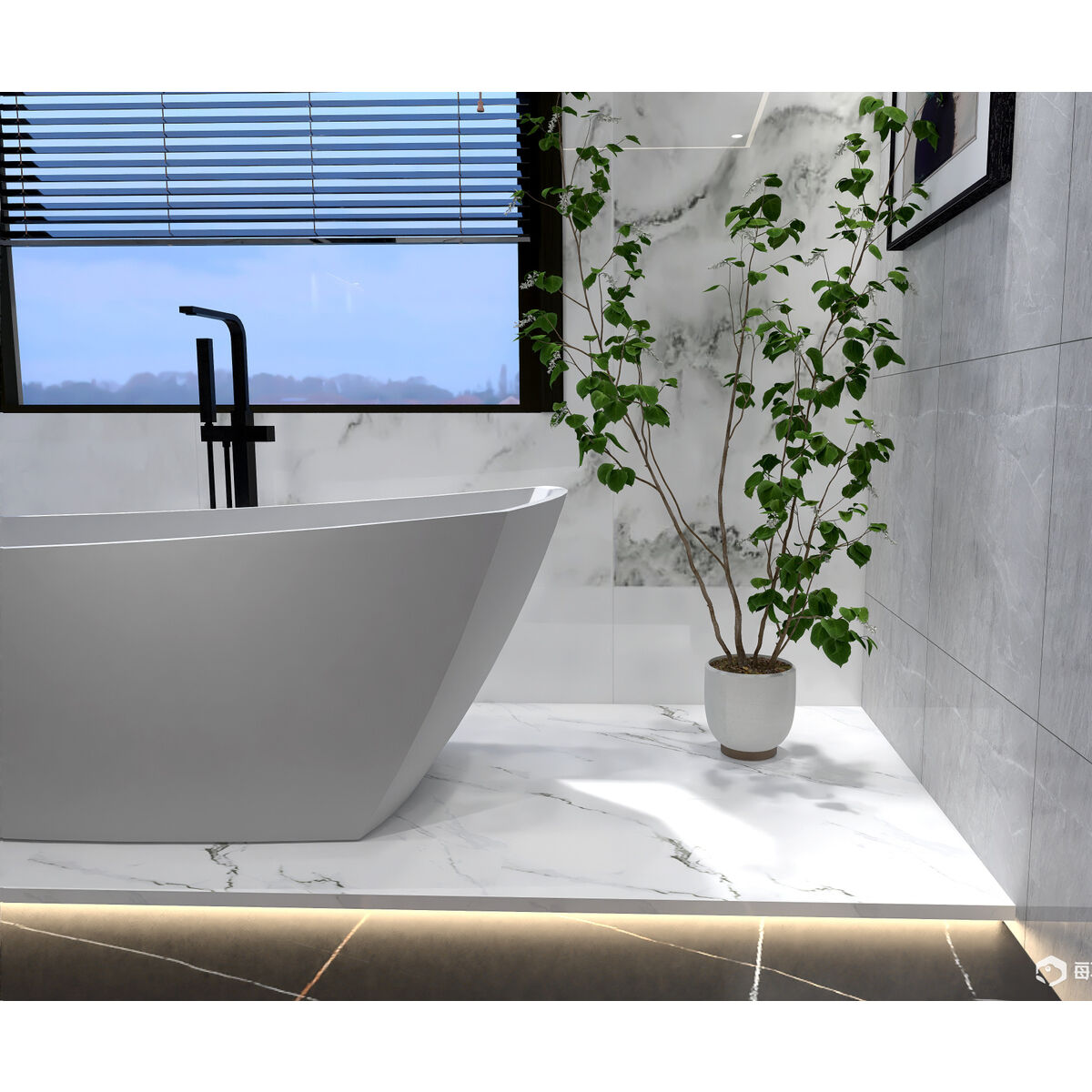 Brock Glossy White Bathtub
