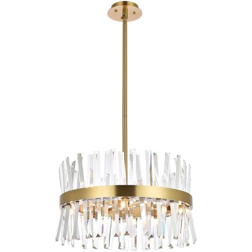 Serephina 10 Light 20 inch Satin Gold Pendant Ceiling Light