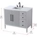 Blakely 42 X 34 inch Grey Bathroom Vanity Cabinet