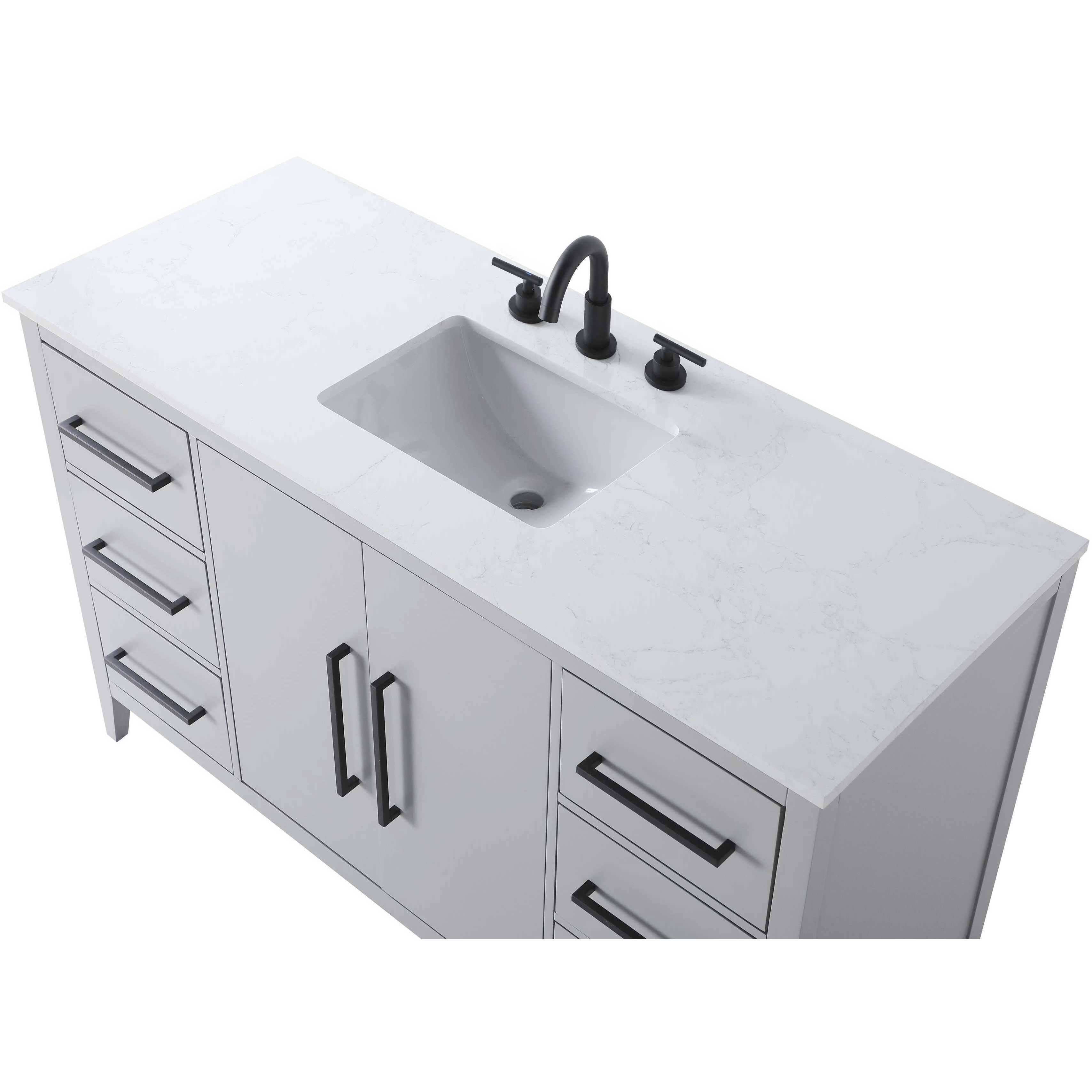 Millie 54 X 35 inch Grey Bathroom Vanity Cabinet