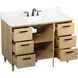 Baldwin 48 X 22 X 34 inch Maple Vanity Sink Set