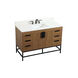 Eugene 48 X 22 X 34 inch Walnut Brown Vanity Sink Set