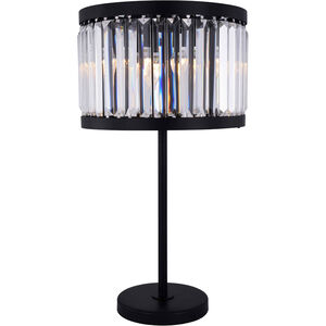Chelsea 32 inch 60 watt Matte Black Table Lamp Portable Light, Urban Classic
