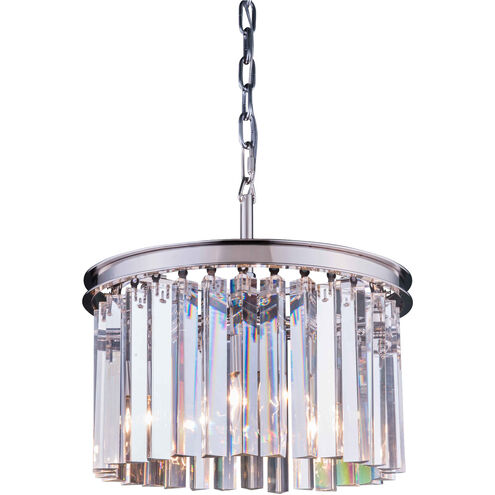 Sydney 3 Light 16 inch Polished Nickel Pendant Ceiling Light in Clear, Urban Classic