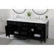 Park Avenue 72 X 21.5 X 35 inch Black Vanity Sink Set