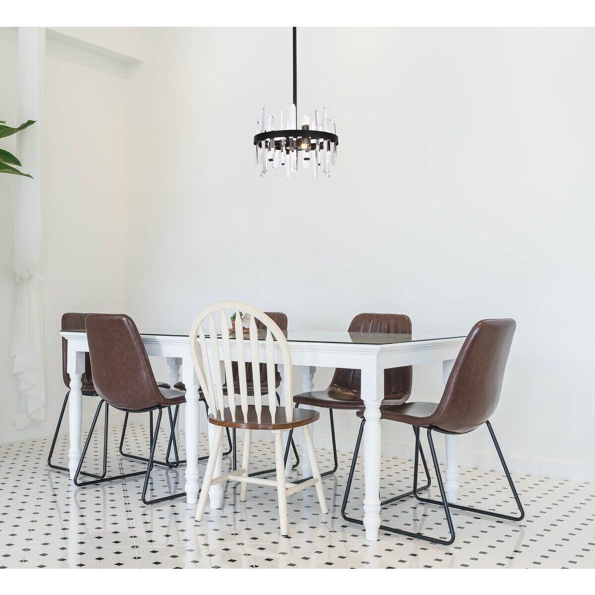 Serena 8 Light 16 inch Black Pendant Ceiling Light