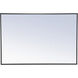 Monet 42 X 28 inch Black Wall Mirror