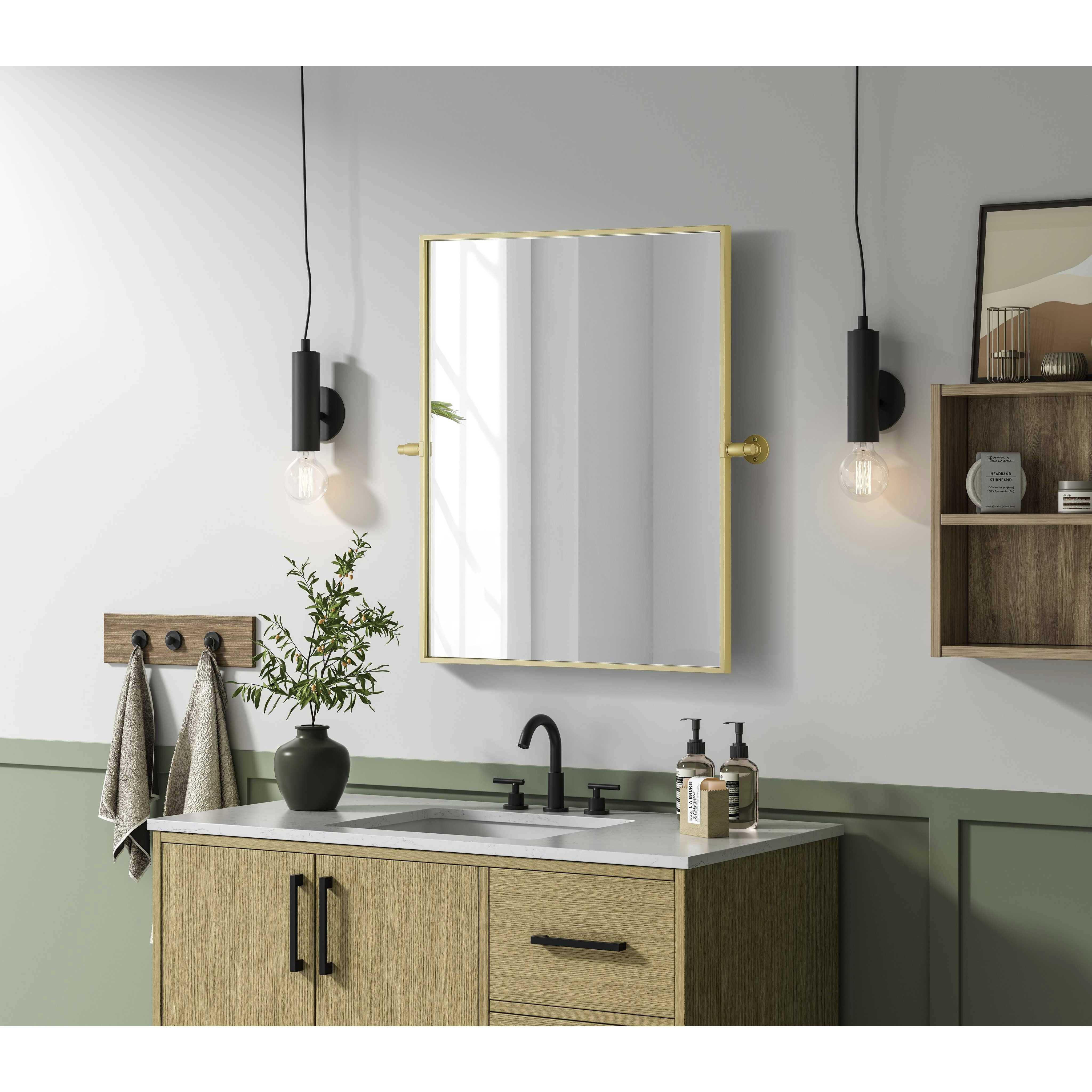Amoura 30 X 24 inch Brass Mirror