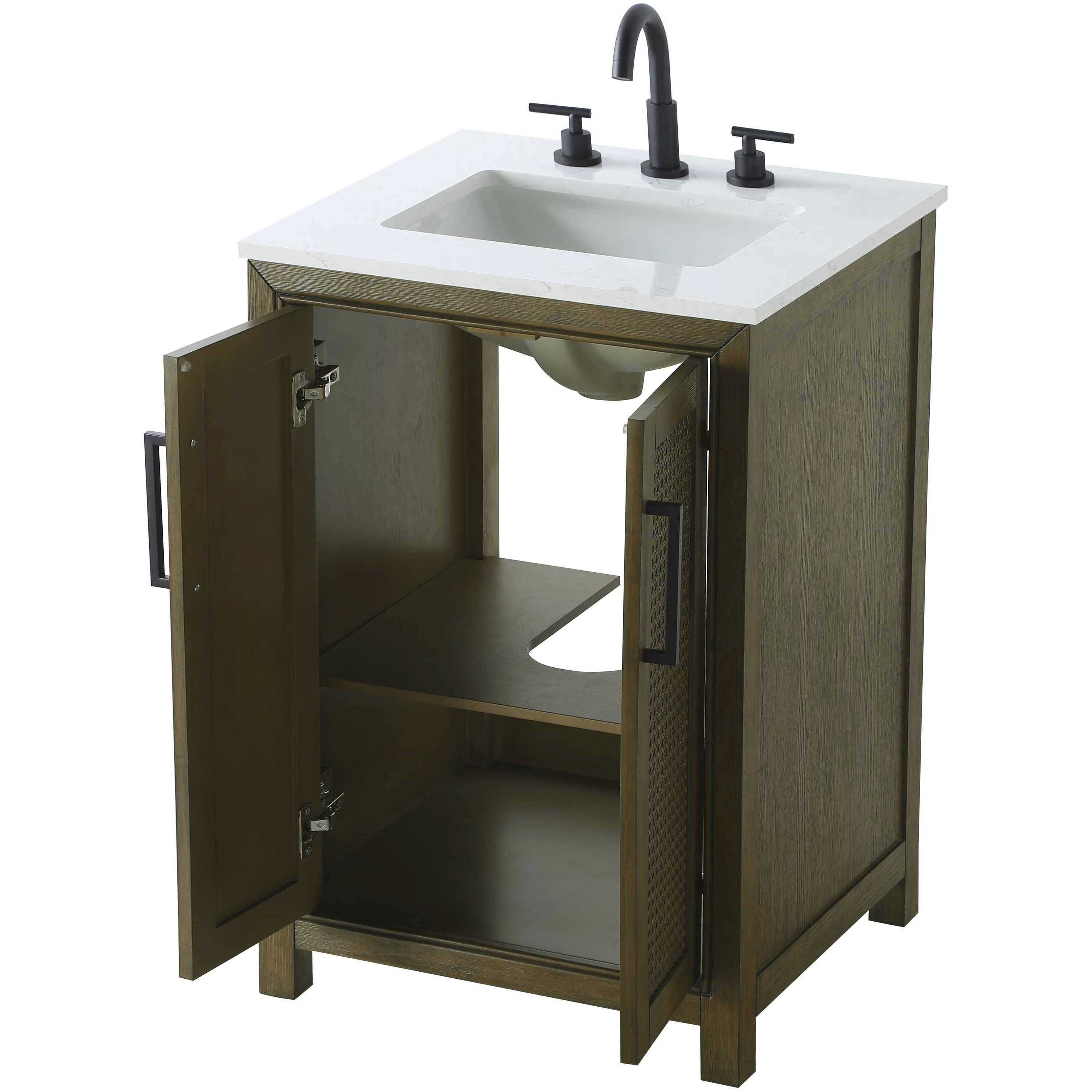 Alina 24 X 35 inch Hazel Oak Bathroom Vanity Cabinet