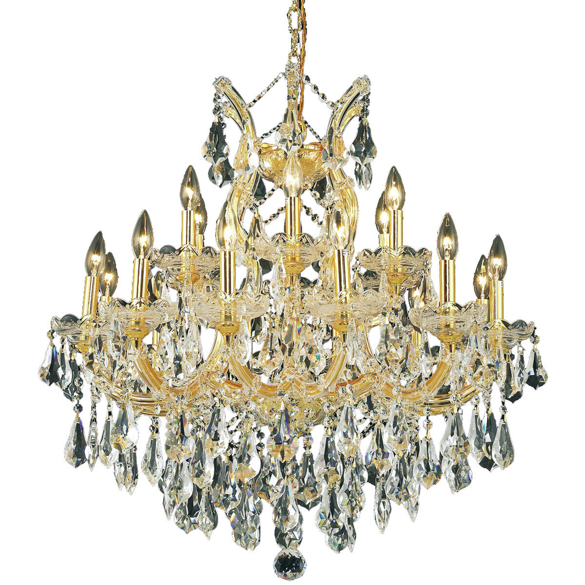 Maria Theresa 19 Light 30 inch Gold Dining Chandelier Ceiling Light in Clear, Royal Cut