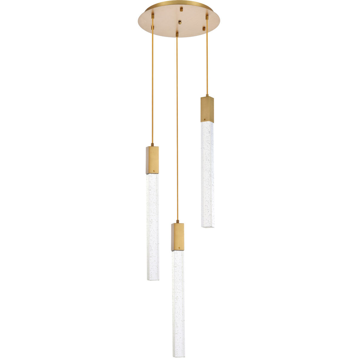 Weston 3 Light 16 inch Satin Gold Pendant Ceiling Light