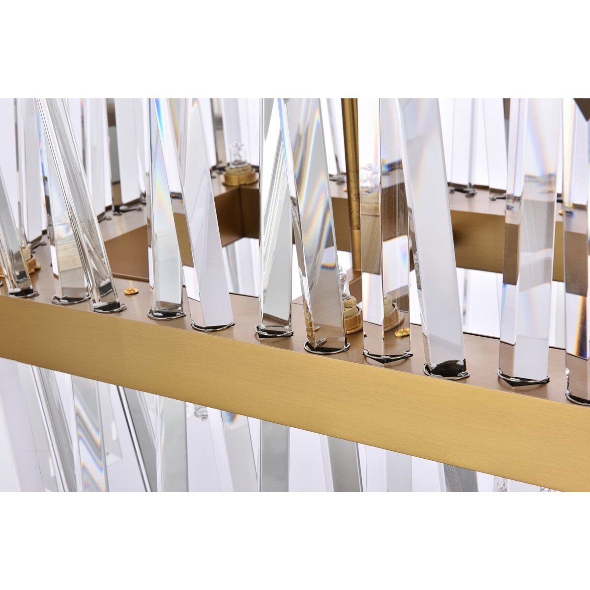 Serephina 16 Light 30 inch Satin Gold Linear Chandelier Ceiling Light