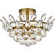Emilia 3 Light 14 inch Brass Flush Mount Ceiling Light