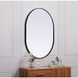 Asha 40 X 30 inch Black Mirror in 30 x 40