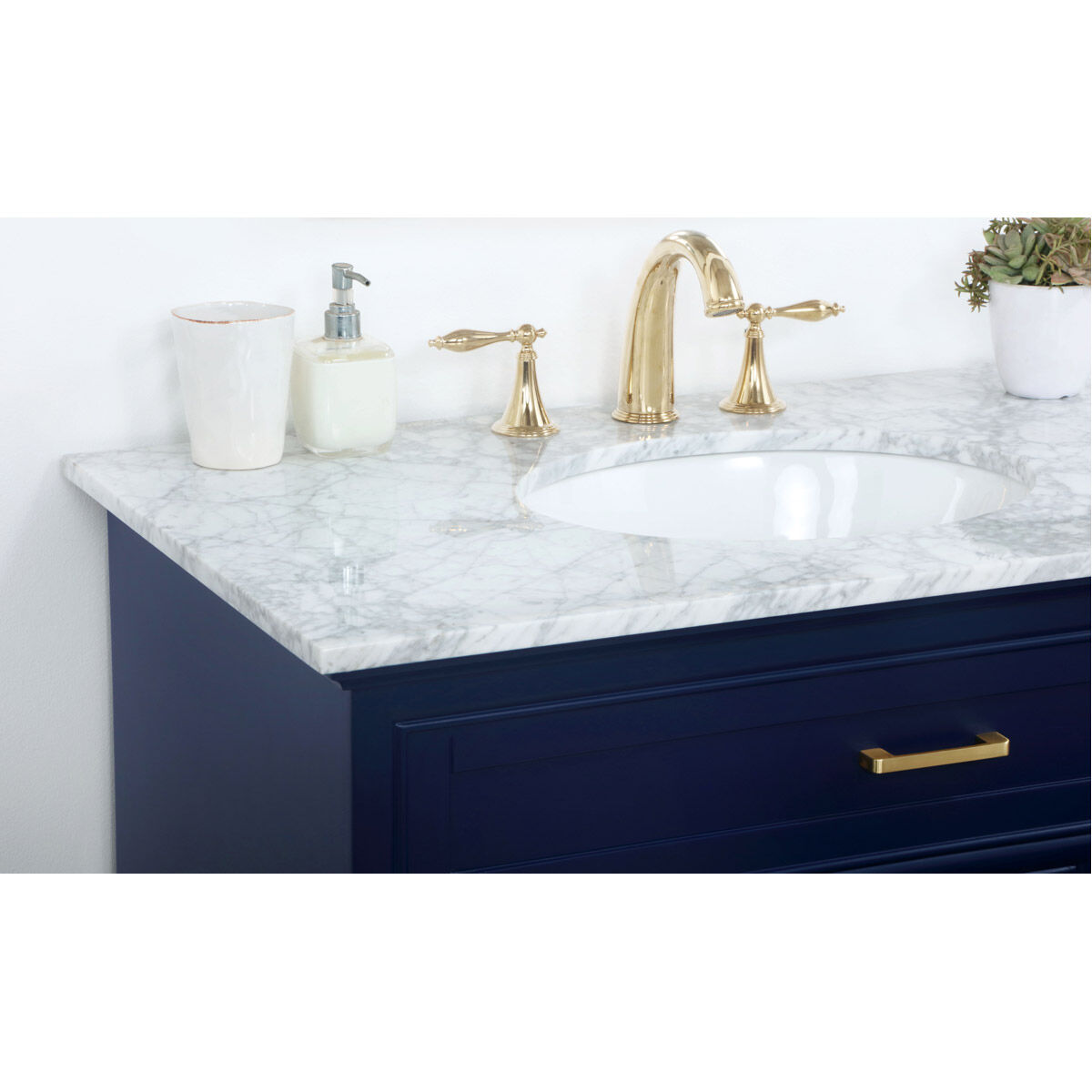 Americana 36 X 22 X 35 inch Blue Vanity Sink Set