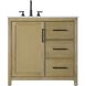 Alina 36 X 34 inch Linen Oak Bathroom Vanity Cabinet