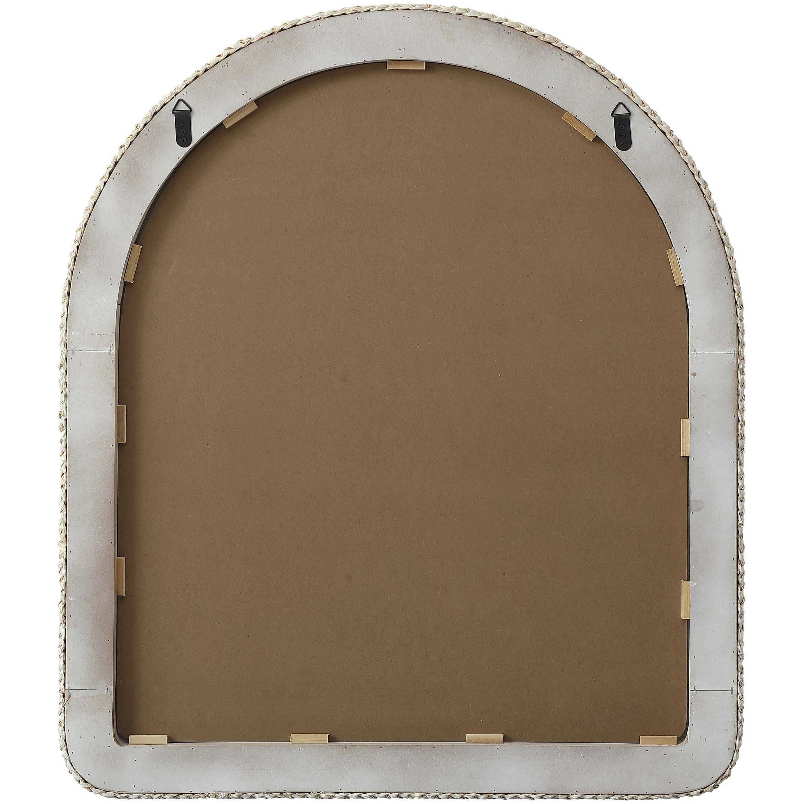Marlowe 42 X 36 inch Linen White Mirror