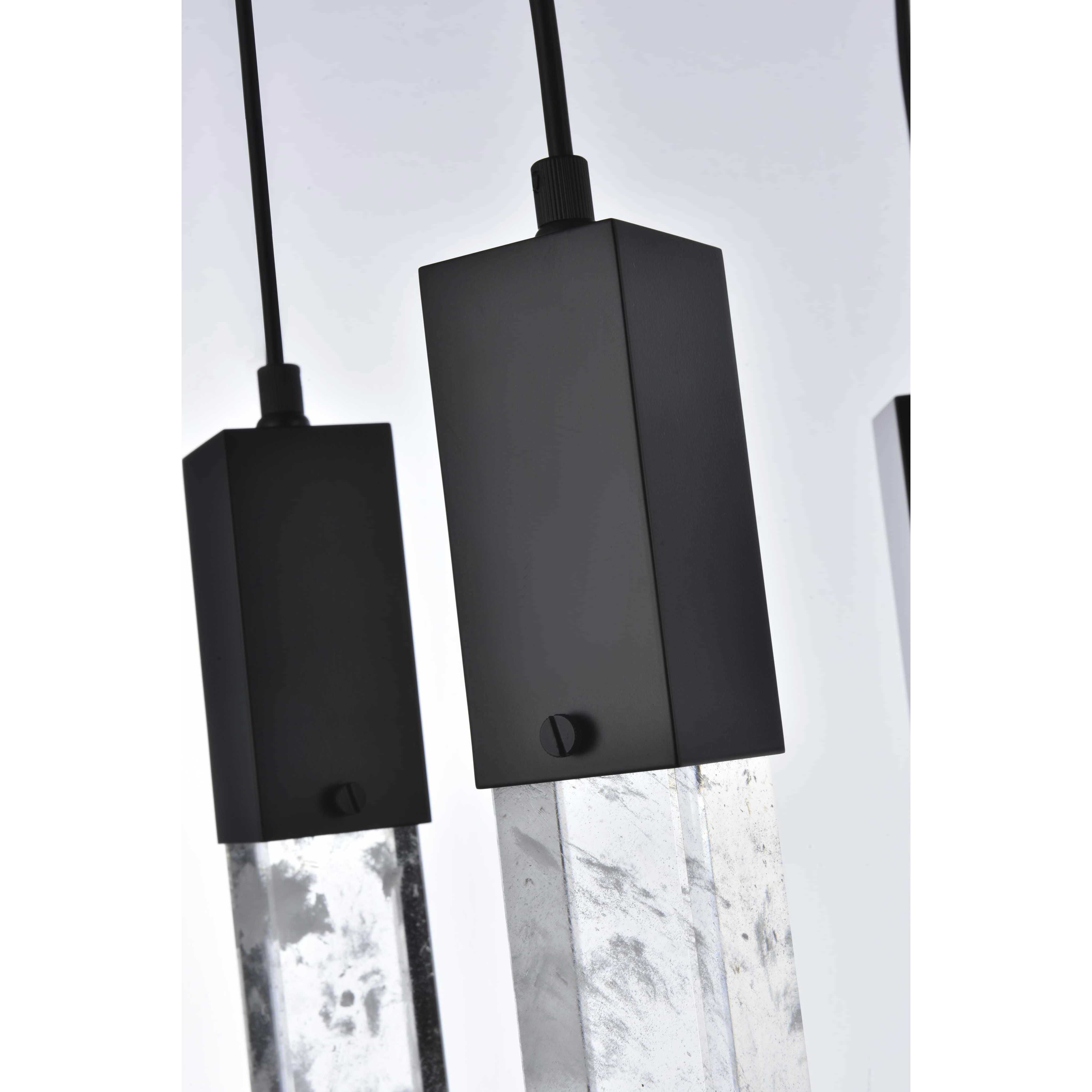 Aurora 8 Light 12 inch Black Pendant Ceiling Light