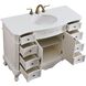 Danville 48 X 21 X 36 inch Antique White Vanity Sink Set