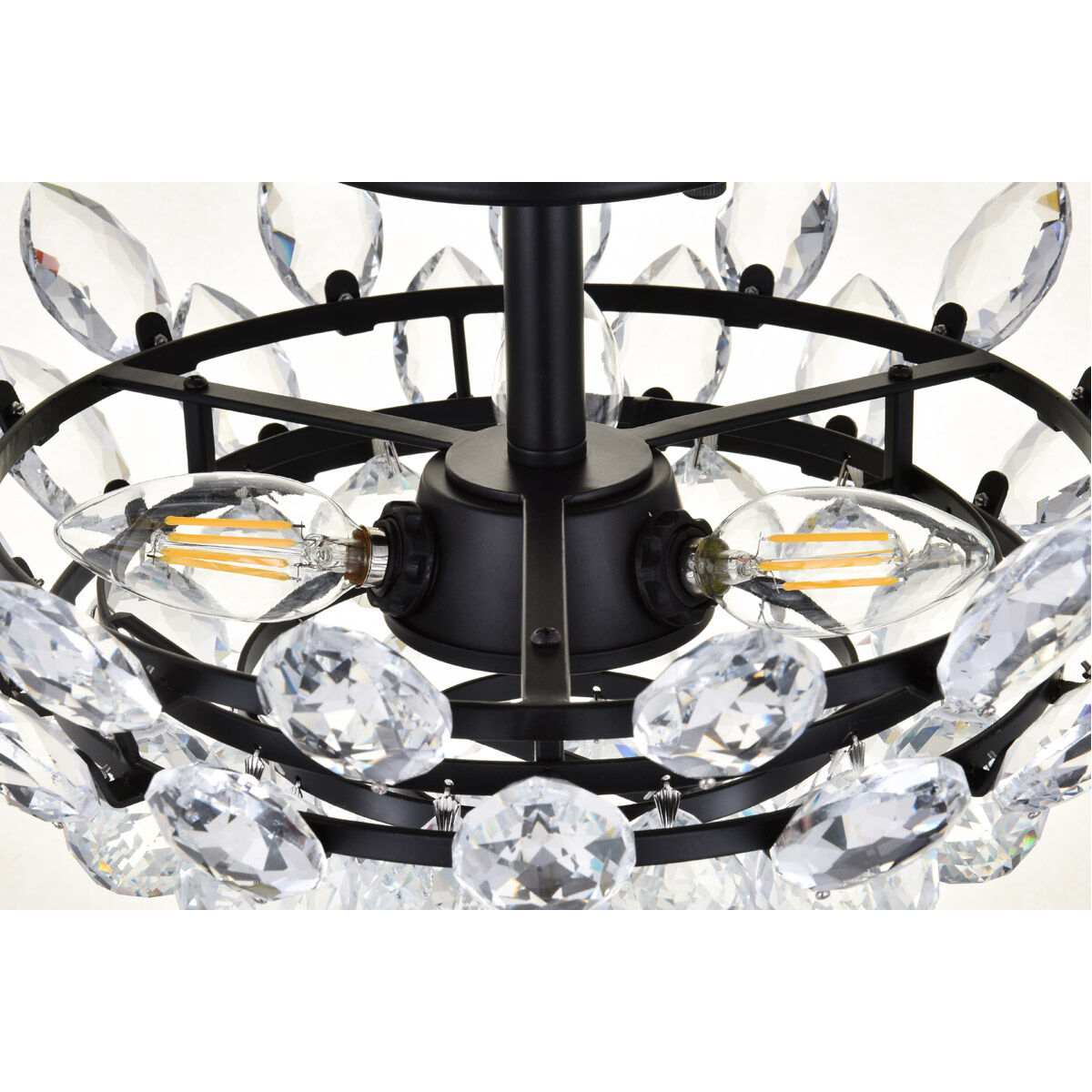 Emilia 3 Light 14 inch Black Flush Mount Ceiling Light