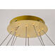 Monroe LED 42 inch Gold Chandelier Ceiling Light