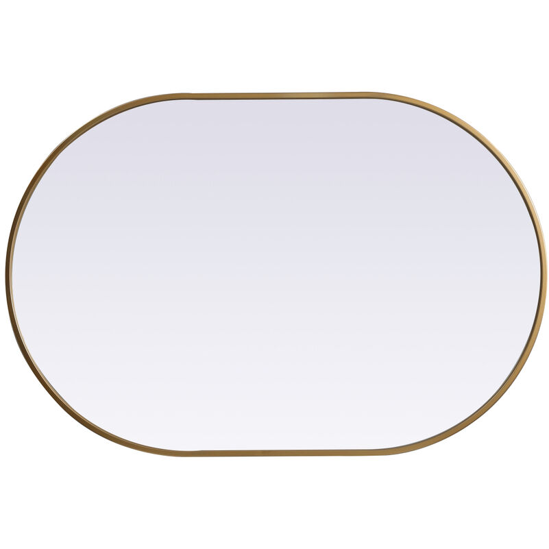 Asha 40 X 27 inch Brass Mirror in 27 x 40