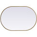 Asha 40 X 27 inch Brass Mirror in 27 x 40