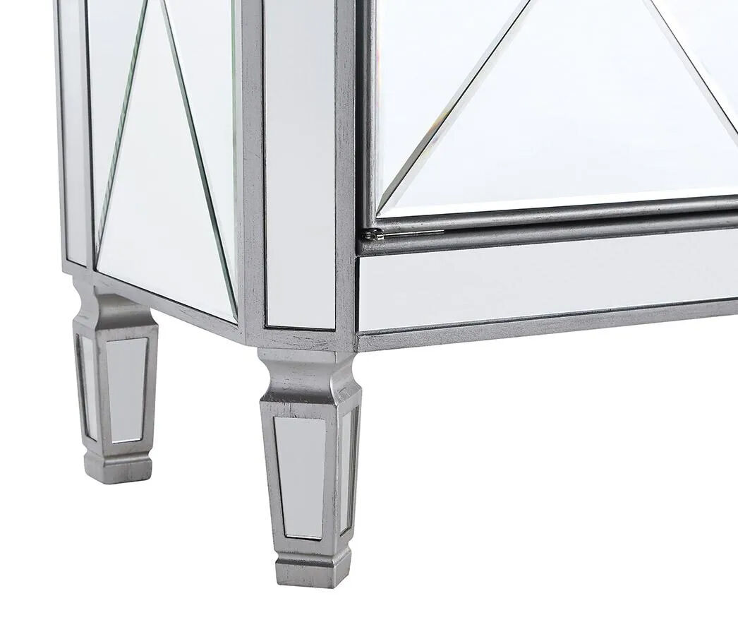 Contempo Silver with Clear Mirror Cabinet
