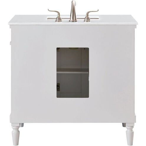 Lexington 36 X 21.5 X 35 inch Antique White Vanity Sink Set
