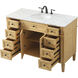 Park Avenue 48 X 21.5 X 35 inch Natural Wood Vanity Sink Set