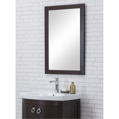 Aqua 32 X 22 inch Dark Walnut Wall Mirror