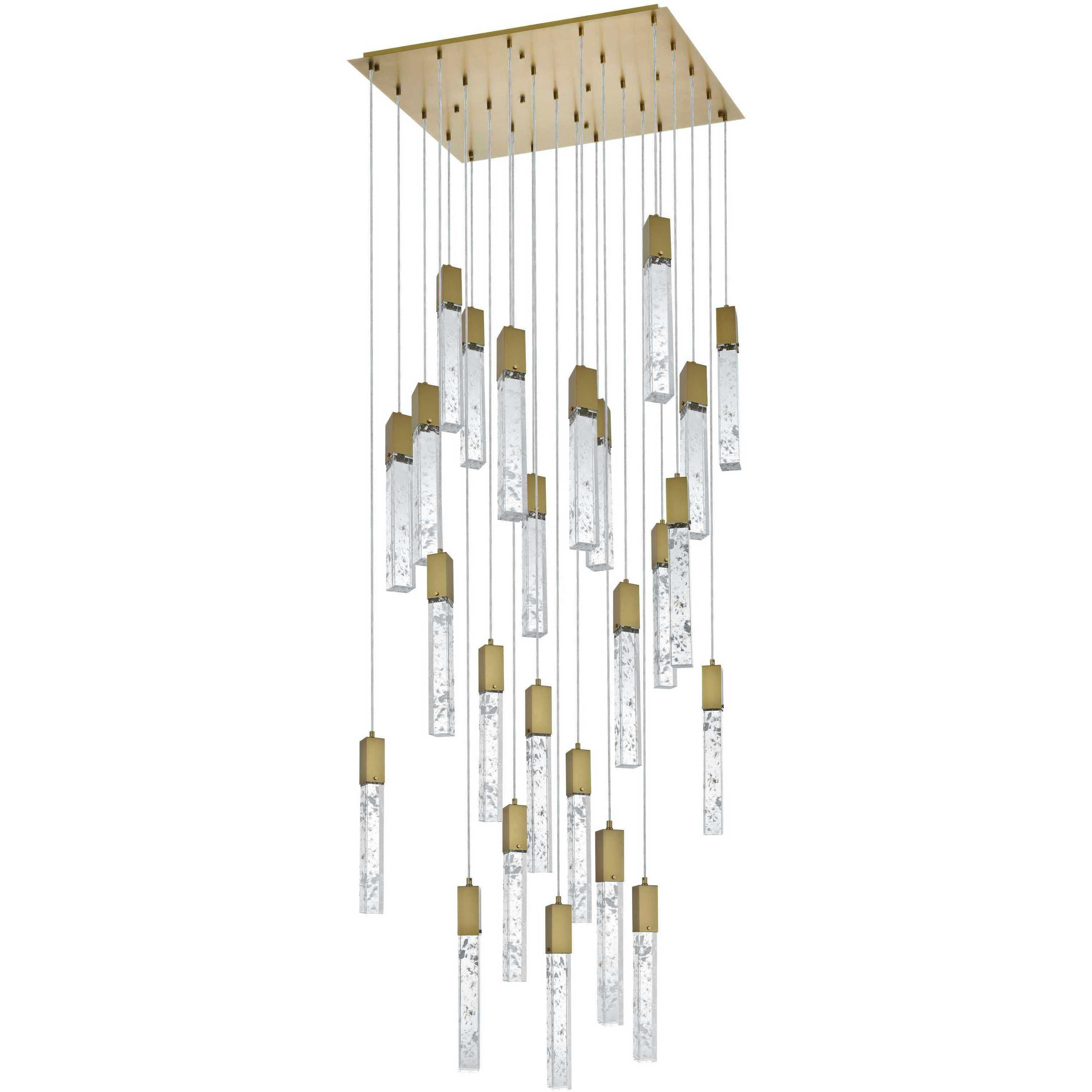 Aurora 25 Light 36 inch Satin Gold Chandelier Ceiling Light
