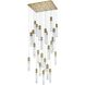Aurora 25 Light 36 inch Satin Gold Chandelier Ceiling Light