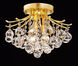 Toureg 3 Light 12 inch Gold Flush Mount Ceiling Light in Royal Cut