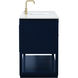 Larkin 60 X 22 X 34 inch Blue Vanity Sink Set in 1